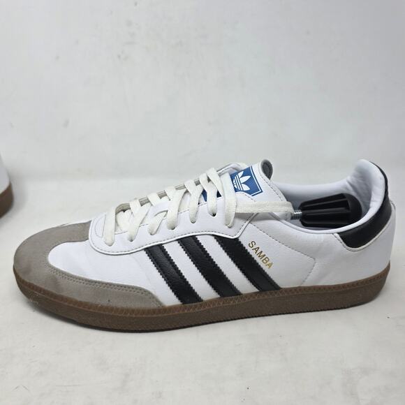 Adidas Samba OG White/Black Grey Suede Gum Mens US 13 - Picture 2 of 8